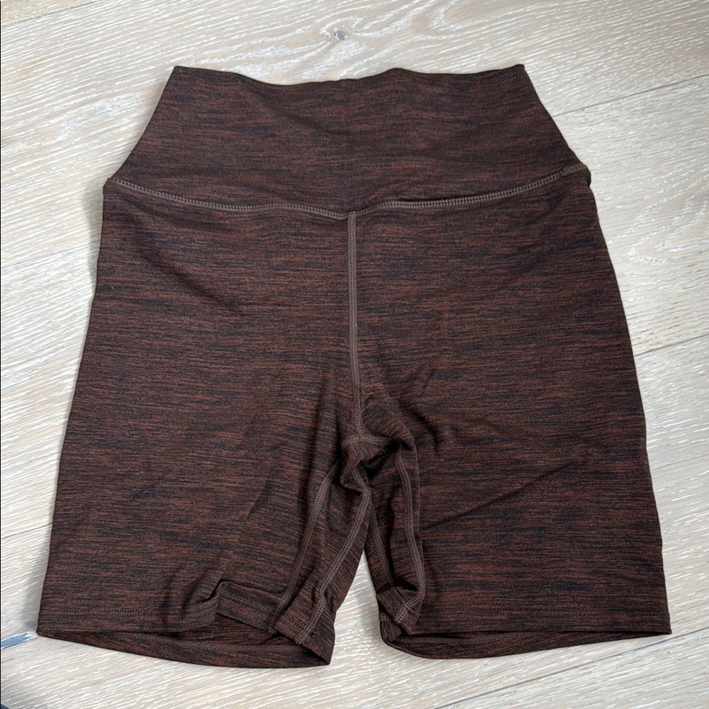 Crop Shop Boutique Brown Heathered Bike Shorts